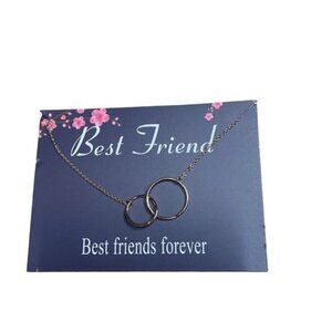Best Friend Necklace 14K Rose Gold Filled 2 Interlocking Infinity Circles Women’